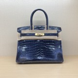 Shiny Nile crocodile Hermes Birkin 25 holiday carryall handbag tote luxury designer handbag