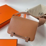 Handmade Hermes Geta shoulder crossbody flap messenger socialite boxy clutch case camera bag