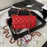 lambskin AP3226 Chanel sling WOC crossbody shoulder smartphone bag rouge lipstick holder clutch