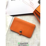 Togo Hermes dogon large passport holder wallet cosmetic clutch pouch wristlet handmade sewing
