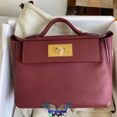 evercolor Hermes Kelly mini 2424 satchel bag tiny shopping tote handbag