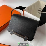 Handmade Hermes Geta case camera bag shoulder crossbody flap messenger socialite boxy clutch