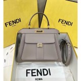 Small Fendi Peekaboo Iseeu shopper handbag tiny holiday carryall travel luggage tote