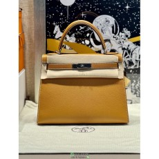 Chevre Hermes Kelly 28 shopper handbag luxury designer tote with horseshoe stamp