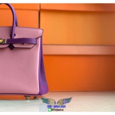 Hermes Epsom birkin 25 top-handle handbag open shopping tote business briefcase pure handmade