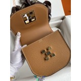 Epsom leather Hermes mini mosaique crossbody flap saddle messenger bag handmade version