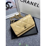 Chanel 19 trendy cc woc sling crossbody shoulder messenger flap makeup smartphone pouch
