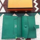 epsom hermes bearn bifold medium wallet purse multislots card holder coin pouch handmade stitch