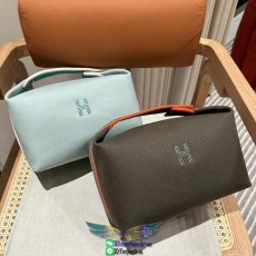 Hermes Trousse canvas toiletry pouch cosmetic smartphone holder elegant elbow tote