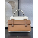 Adorable limited edition Hermes mini Kelly doll handbag with lively silhouette