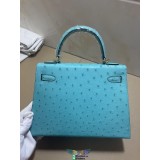 Hermes ostrich Kelly 25cm luxury handbag structured business briefcase laptop bag