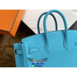 Hermes swift Birkin25 top-handle handbag shoulder shopping tote with belt closure pure handmade