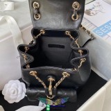 lambskin Chanel quilted duma drawstring mini flap backpack