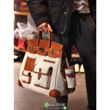 Hermes Birkin Hac 40 weekender getaway luggage canvas travel handbag shopper tote handmade stitch
