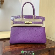 Miexed material Hermes Birkin touch 25 handbag resort beach tote luxury designer bag pure handmade