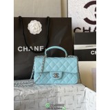 AS2431 Chanel mini CF20 top handle handbag sling crossbody shoulder messenger flap full inclusion