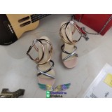 Fendi ladies strapped heel pump sandal elegant party footwear summer shoes Size35-42