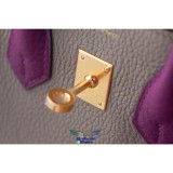 Hermes togo Birkin30 handbag color-contrast shopping tote luxury designer bag handmade stitch