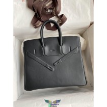 Swift leather Hermes shadow Birkin 25cm handbag versatile shopping tote handmade designer tote
