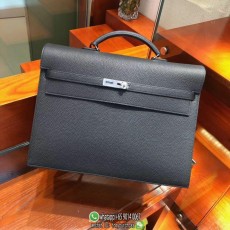 Togo Hermes Kelly depeches 38 men's business briefcase laptop handbag document case handmade stitch