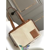 Celine Cushion canvas shoulder shopper tote weekend boarding cabin handbag travel carryall handbag