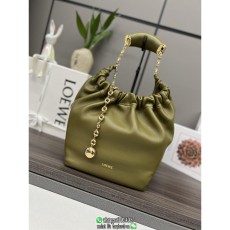 Large Loewe squeeze drawstring bucket handbag shoulder storage commuter tote boutique quality