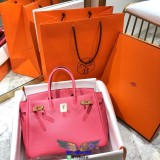 Togo Hermes birkin 25 top-handle handbag large shopping tote party wear handmade stich