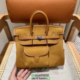 Hermes Birkin cargo 25 carryall travel luggage tote canvas shopper handbag handmade stitch