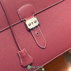 Togo Hermes Kelly depeches 38 document case men's business briefcase laptop handbag handmade stitch