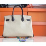 Hermes Togo birkin 25 top-handle handbag outdoor holiday traveling bag pure handmade