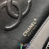 Black Chanel CF25 Classic flap sling convertible crossbody shoulder flap messenger in Shiny patent leather