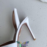aquezzura velvet pointed heel pump slingback crystal-detailed heel sandal shoes size35-42
