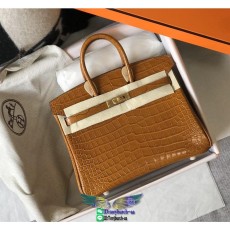 crocodile grainy Hermes Birkin 30 ladies shopping handbag versatile multipocket shopper tote