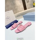 Prada ladies summer footwear flat slide sandal outdoor casual slipper size35-42
