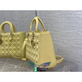 Lemon Dior Myabcd shopper handbag in lambsin