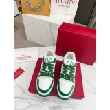 Valentino casual skateboard tennis shoes couple sneaker footwear panel laceup flat sneaker size35-46