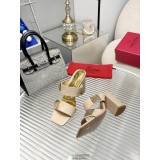 Valentino Garavani Studded heel pump sandal banquet party footwear outdoor summer sandal size35-41