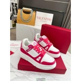 Valentino casual skateboard tennis shoes couple sneaker footwear panel laceup flat sneaker size35-46