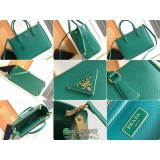 Large Prada Galleria saffiano double-zip tote laptop document handbag travel carryall tote