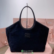 large Miumiu resort beach tote Corduroy shopping travel carryall handbag luxury designer tote