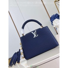 M48865 Louis Vuitton Lv capucines PM BB top-handle handbag large laptop document handbag travel keepall tote