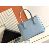 Medium Prada Galleria saffiano double-zip tote travel carryall tote laptop document handbag