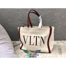valentino Garavani canvas open shopper tote handbag casual holiday beach bag