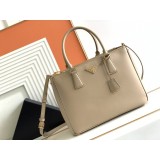 Medium Prada Galleria saffiano shopper tote travel carryall tote laptop document handbag