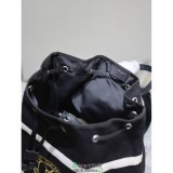 large YSL drawstring canvas bucket backpack foldable storage tote hiking trekking rucksack