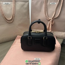 small Miumiu gym bowling handbag weekender travel duffle tote vintage Boston shopper handbag