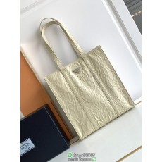 Double size Prada foldable slouchy beach bag shoulder shopper tote holiday carryall handbag
