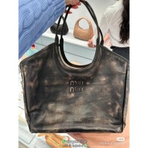 5BG276 Miumiu vintage shoulder shopper tote slouchy resort beach bag authentic quality