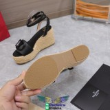 Valentino women's platform essential sandal ankle-strap wedge pump casual summer footwear size35-40
