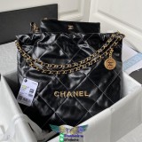 Chanel 22 bag vintage drawstring underarm tote hobo bag foldable storage bag versatile beach tote